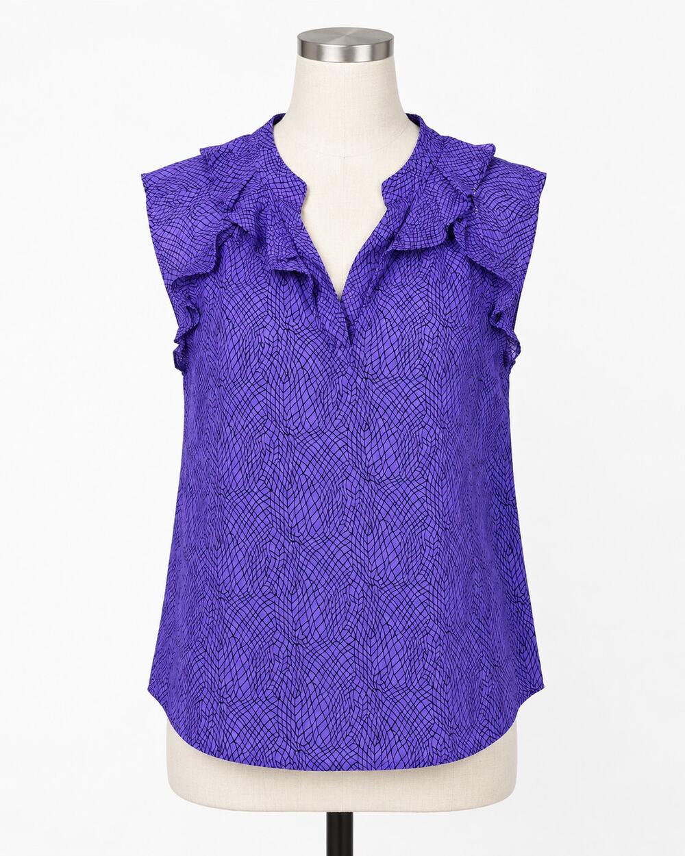 Twelfth St Cynthia Vincent | Silk Purple Ruffle Top Barneys NY